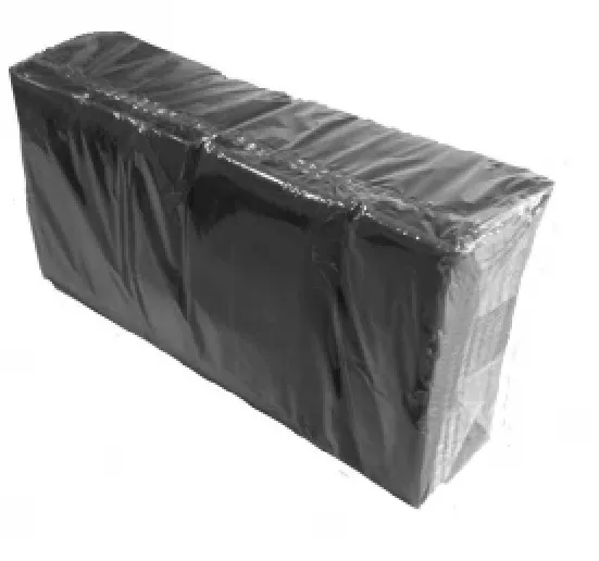 Салфетки бумажные 1сл 24х24см 400л/упак черные/15