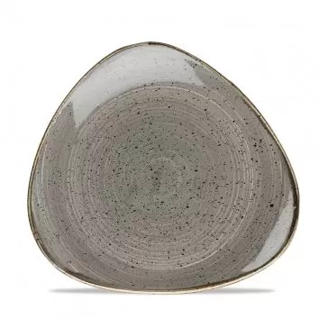 Тарелка мелкая треугольная 22.9 см, без борта, Stonecast, цвет Peppercorn Grey