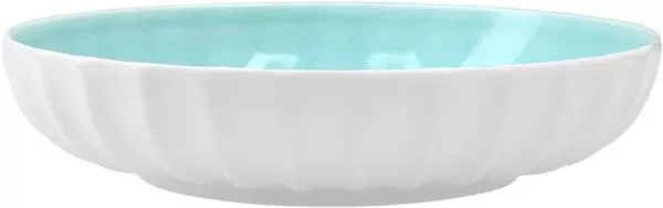 Салатник 550 мл, d 19,5 см h 3,3 см, Bone China, Blyss Turquoise