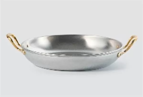 Сковорода 19х3,5 см с двумя ручками «Бином», алюминиевая с нержавеющей сталью