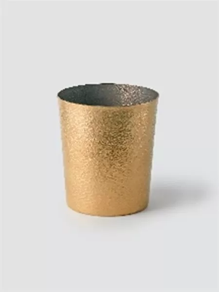 Ведерко для льда 3,3 л «Брасс Эхо», латунное с тиснением, 17х19 см