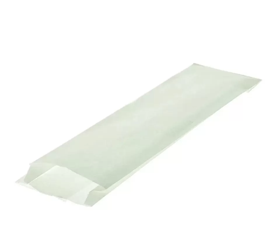 Пакет бумажный 80х30х290 мм белый, ОДП 40г /1/5000