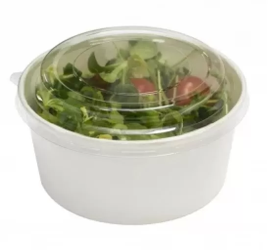 Крышка PET d=150мм для конт.бум 750 мл, купольная/50/300