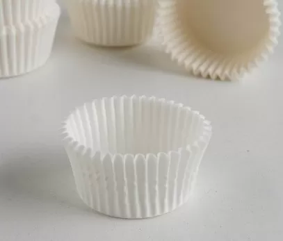 Форма для выпечки кексов бумажная, 3.5*2 см, одноразовая, белая 1000шт