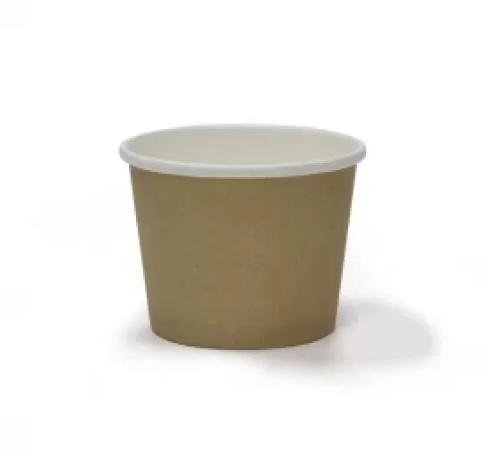 Контейнер бумажный 300 мл, d=98мм, h=99 крафт 25шт/упак /16