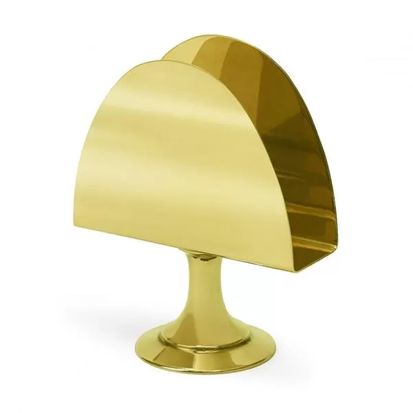 Салфетница на ножке, «Брасс плюс», латунная, полированная, 11х13 см